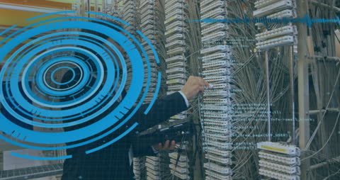 Digital Network Analysis Concept with Data Graphics