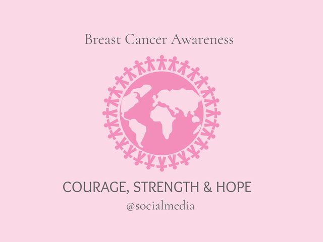 Pink Ribbon Global Map for Breast Cancer Awareness and Support - Download Free Stock Templates Pikwizard.com