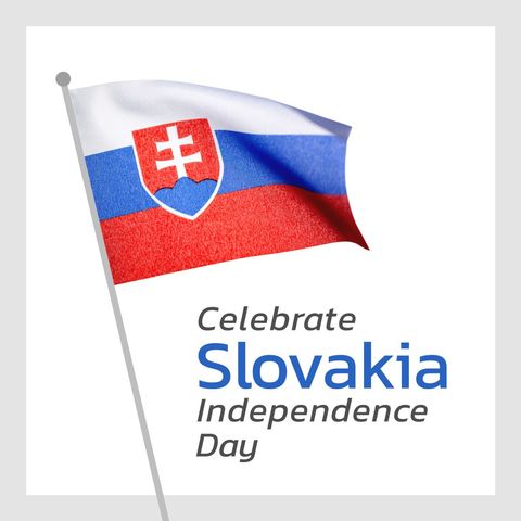 Slovakia Independence Day Celebration with Flag - Download Free Stock Templates Pikwizard.com