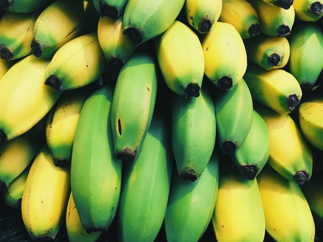 Close up view of bananas. Healthy food concept