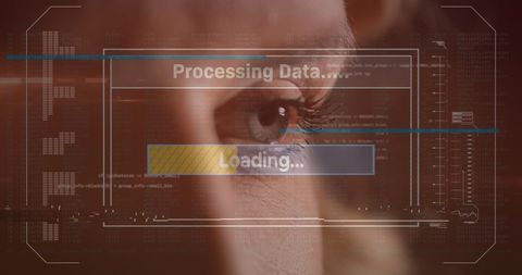 Bionic Eye Scanning Advanced Data Processing Information - Download Free Stock Images Pikwizard.com