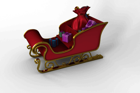 santa's sleigh with gifts on transparent background - Download Free Stock Videos Pikwizard.com