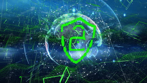 Futuristic Global Data Security Interface Concept