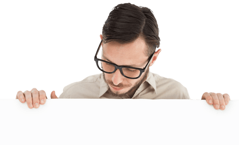 transparent background geeky hipster holding blank sign - Download Free Stock Videos Pikwizard.com