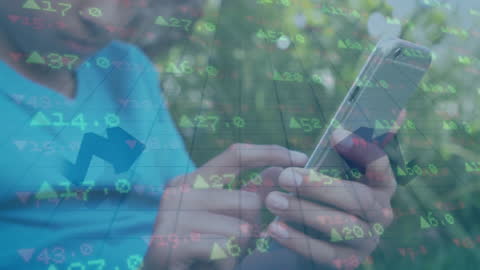 Data Processing Animation with Smartphone Interaction