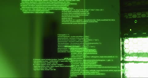 Digital Data Processing Animation in Computer Servers