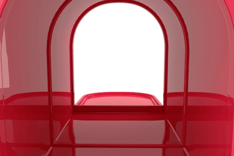 Pink Mailbox Illustration with Transparent Background
