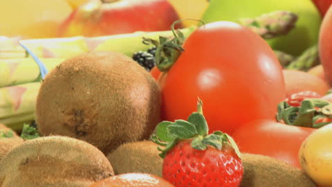 Colorful Assortment of Fresh Fruits and Vegetables