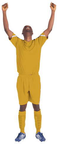 Triumphant Soccer Player Celebrates Victory Transparent