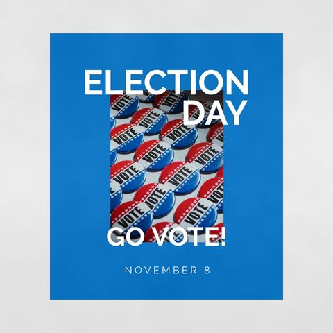 election day reminder with vote buttons - Download Free Stock Templates Pikwizard.com