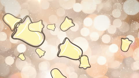Festive Bells and Snowfall Animation on Light Background