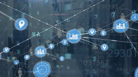 Network Connectivity and Data Processing Animation