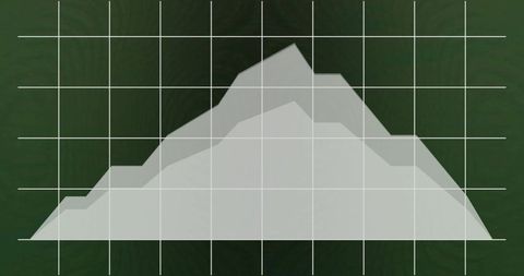 Digital Graph with Overlaying Blue Shapes on Green Grid Background - Download Free Stock Images Pikwizard.com