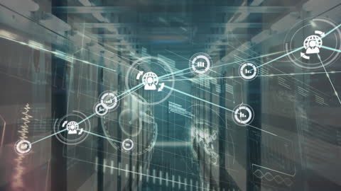 Visualizing Data Processing Over a Network Server Room