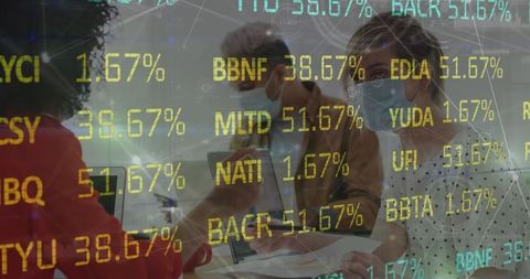 Team Discussing Market Trends with Data Integration