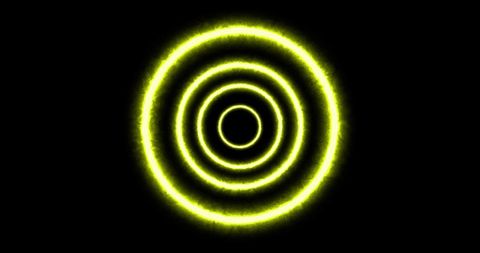 vibrant neon circles pulsating on black background - Download Free Stock Images Pikwizard.com