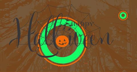 Colorful happy halloween abstract design