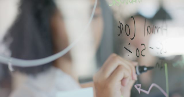 Businesswoman Writing Strategic Plan on Glass Board - Download Free Stock Images Pikwizard.com