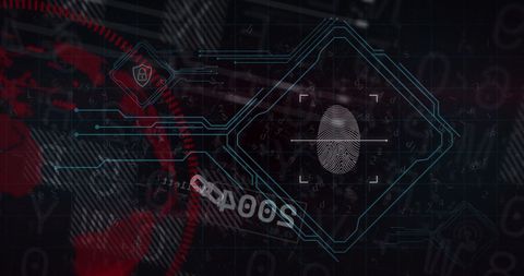 Fingerprint Recognition Interfacing with Digital Tech Background - Download Free Stock Images Pikwizard.com