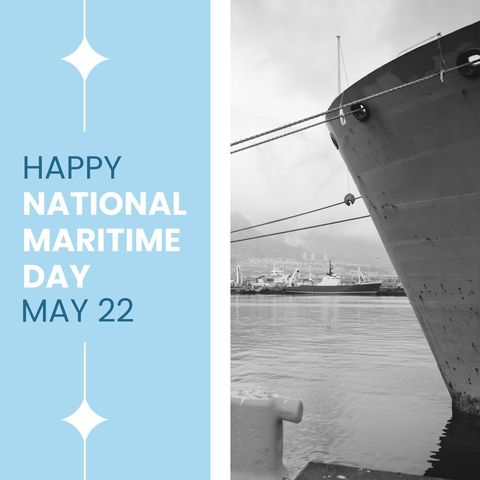 celebrating national maritime day with ships at harbor - Download Free Stock Templates Pikwizard.com