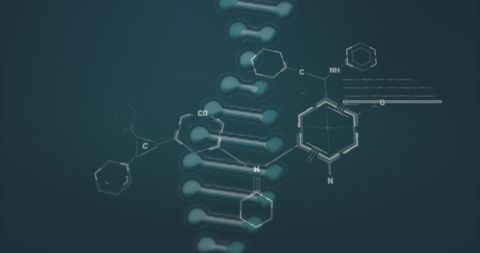 Digital Illustration of DNA Strand and Chemical Formula - Download Free Stock Images Pikwizard.com