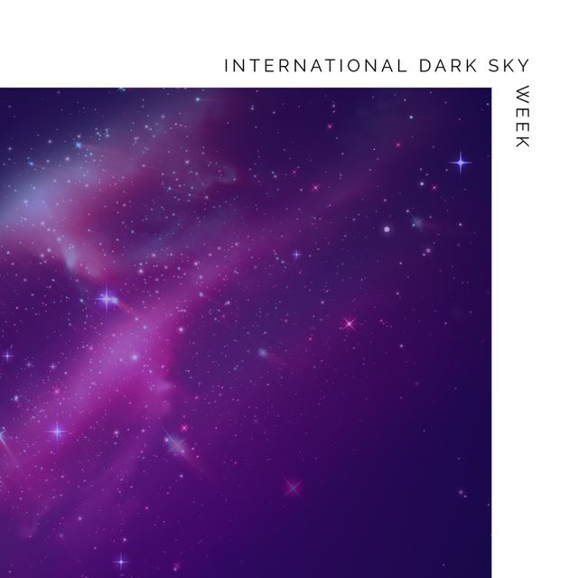 Beautiful representation of International Dark Sky Week highlighting the importance of dark sky preservation. Perfect for promoting events related to astronomy, space exploration, environmental initiatives, and educational activities about light pollution.