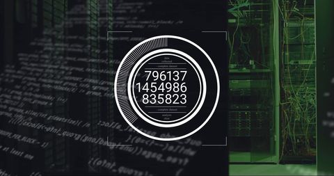 Global Data Processing Overlay on Computer Servers - Download Free Stock Images Pikwizard.com