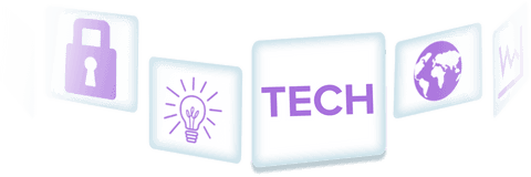 Transparent Tech Icons with Padlock, Bulb and Globe Symbols - Download Free Stock Videos Pikwizard.com
