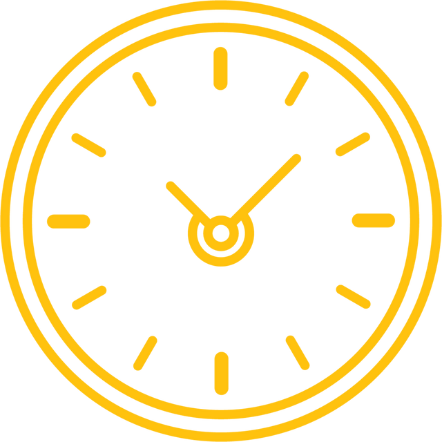 Yellow Minimalist Clock Illustration on Transparent Background - Download Free Stock Videos Pikwizard.com