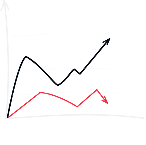 Digital Graph with Arrows on Transparent Background Illustration - Download Free Stock Videos Pikwizard.com