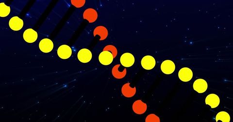 Crossing Neon Strands with Glowing Nodes on Cosmic Starfield for Futuristic Technology Design