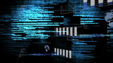 Futuristic Data Processing Visualization