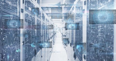 Futuristic Monitoring System in Data Center - Download Free Stock Images Pikwizard.com