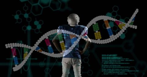 Athlete merging sports and high tech in digital lab environment