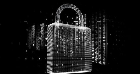 Digital Security Padlock with Data Processing Background - Download Free Stock Images Pikwizard.com