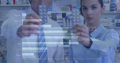 Pharmaceutical Data Analysis Overlay Design - Download Free Stock Images Pikwizard.com