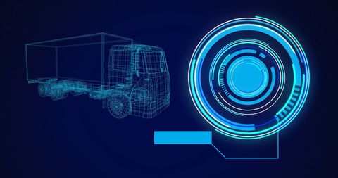 Futuristic Vehicle Concept with Digital Interface Elements - Download Free Stock Images Pikwizard.com