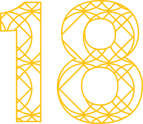transparent yellow patterned number 18 for celebration - Download Free Stock Videos Pikwizard.com