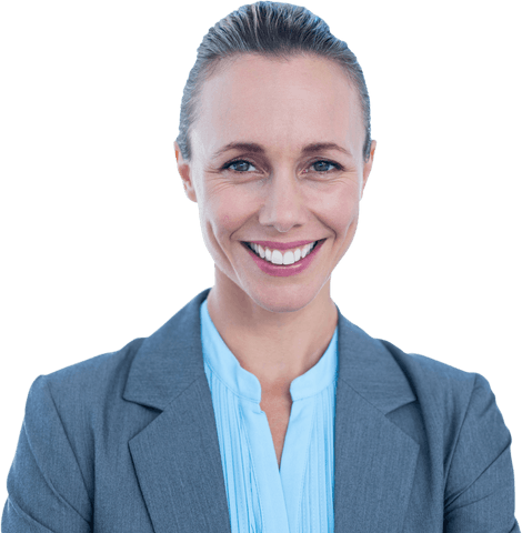 Transparent Background Smiling Businesswoman Portrait Confident Professional