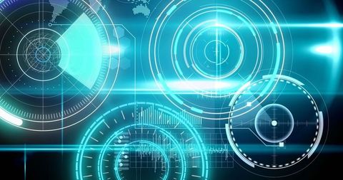 Futuristic Digital Interface with Scanning Scopes and Data Graphics - Download Free Stock Images Pikwizard.com