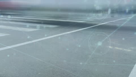 Conceptual Network Connections Over Busy Urban Crosswalk