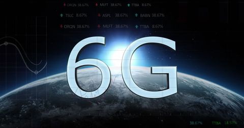 Futuristic 6G Network Illustration with Digital Interface Elements - Download Free Stock Images Pikwizard.com