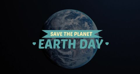Earth Day Save the Planet Banner with Globe - Download Free Stock Images Pikwizard.com