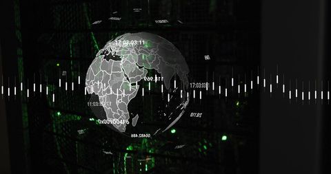 Digital Globe with Graphs and Data: Global Network Technology - Download Free Stock Images Pikwizard.com