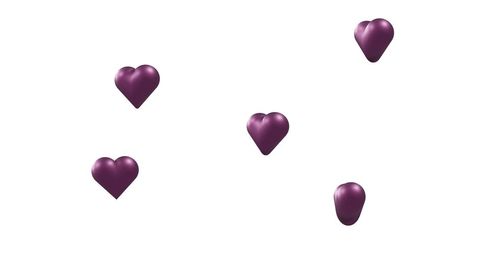 Floating Purple Hearts on White for Valentine's Day - Download Free Stock Images Pikwizard.com