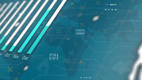 Global Data Processing Technology Animation