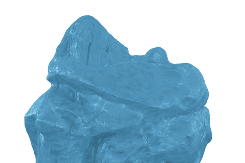 close-up of turquoise rock formation transparent background - Download Free Stock Videos Pikwizard.com