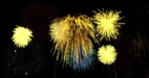 Vibrant Fireworks Illuminating Dark Night Sky - Download Free Stock Images Pikwizard.com