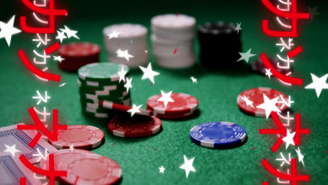 Dynamic Casino Poker Table with Playing Chips Animation
