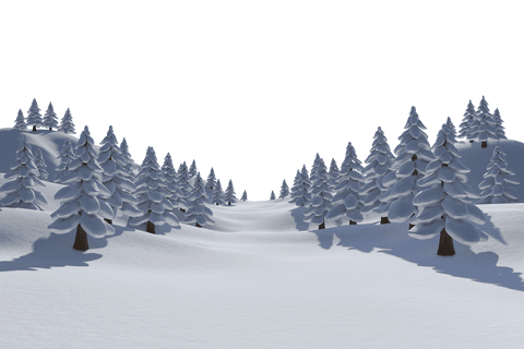 winter landscape with christmas trees and snow on transparent background - Download Free Stock Videos Pikwizard.com